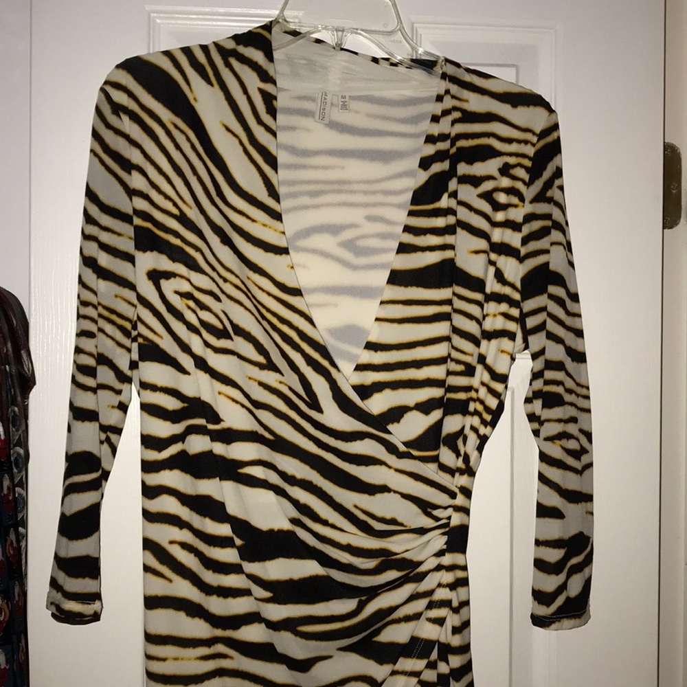 Ladies Madison Tiger Print Top